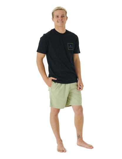 Rip Curl Corp Icon Short Sleeve T-Shirt in Black