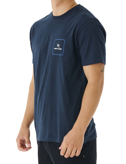 Rip Curl Corp Icon Short Sleeve T-Shirt in Dark Navy