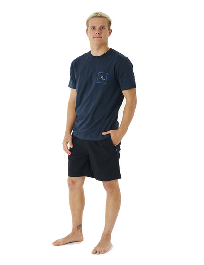 Rip Curl Corp Icon Short Sleeve T-Shirt in Dark Navy