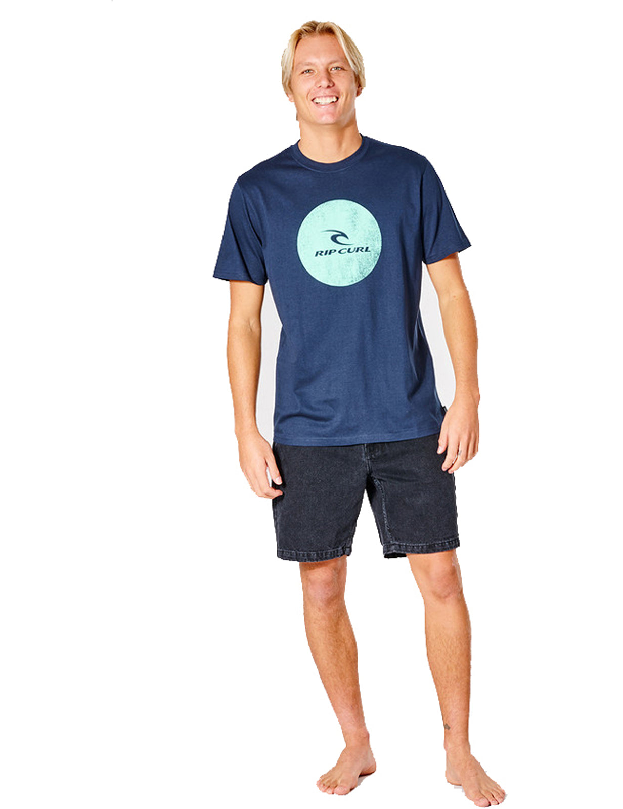 Rip Curl Corp Icon Short Sleeve T-Shirt in Navy