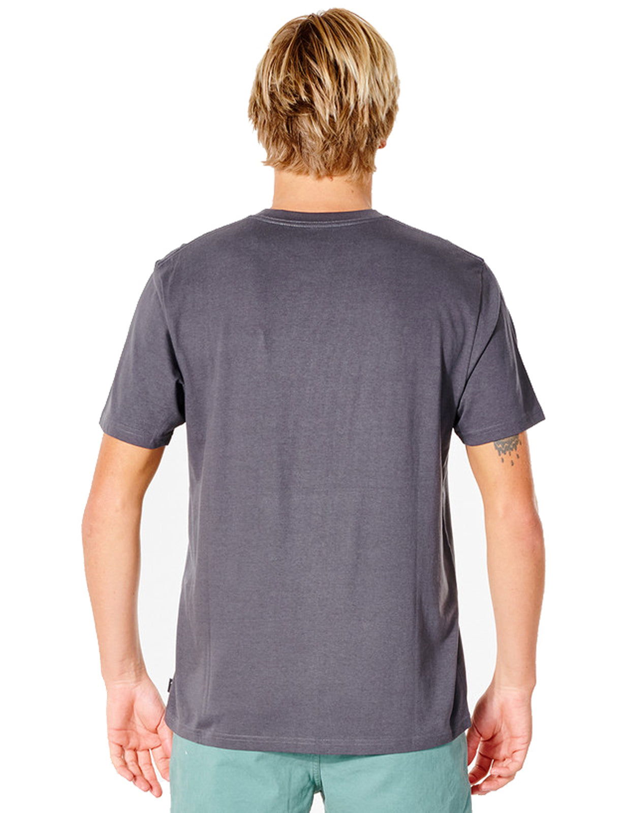 Rip Curl Corp Icon Short Sleeve T-Shirt in Washed Black