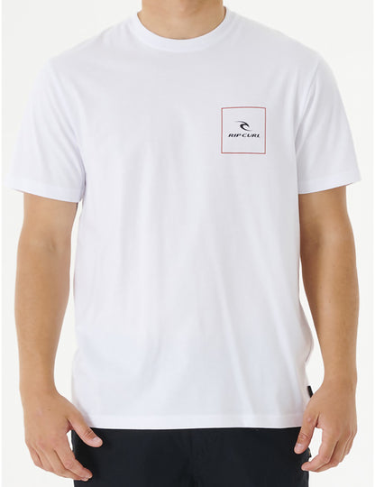 Rip Curl Corp Icon Short Sleeve T-Shirt in White