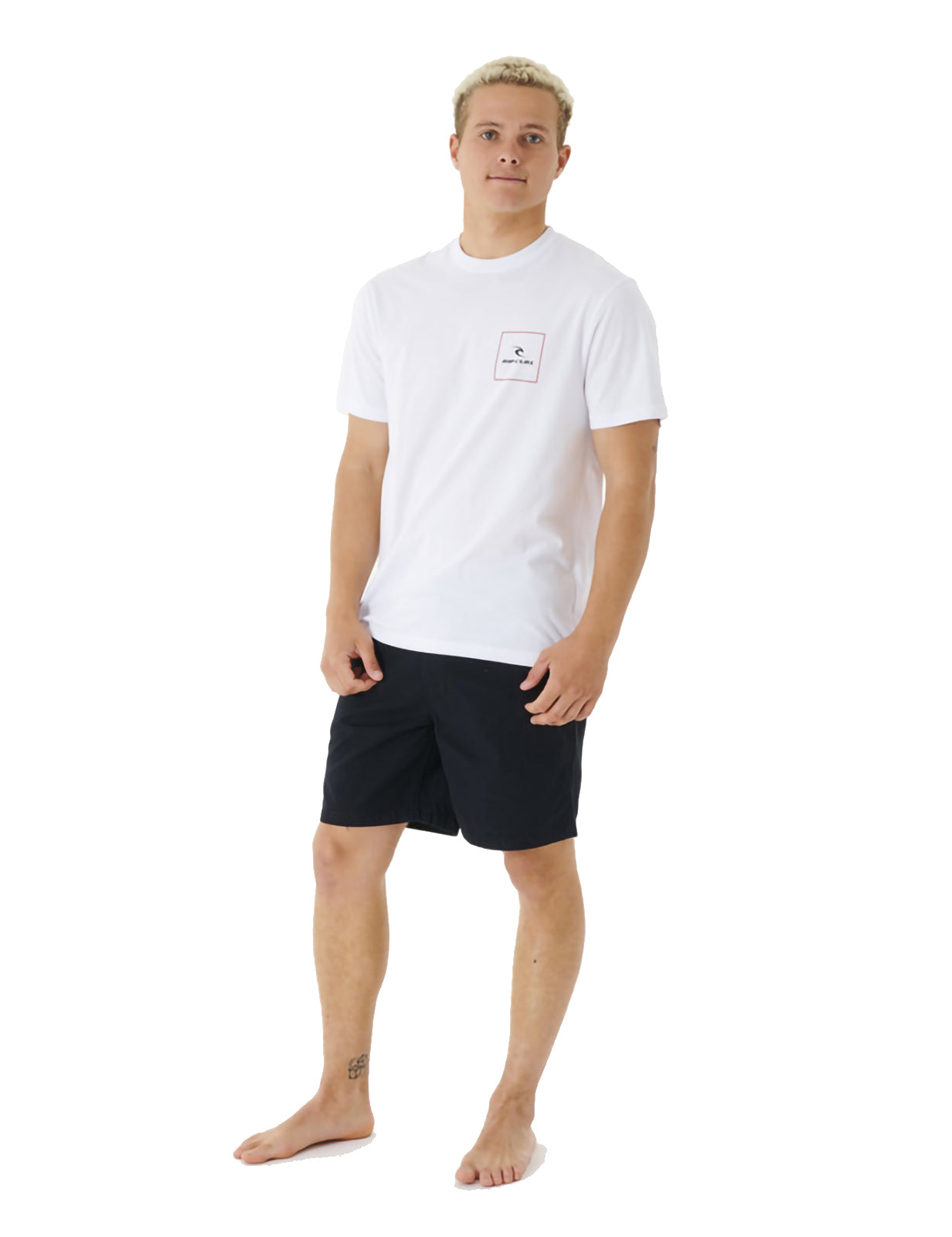 Rip Curl Corp Icon Short Sleeve T-Shirt in White