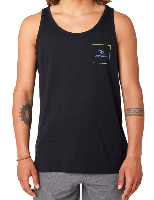 Rip Curl Corp Icon Sleeveless T-Shirt in Black