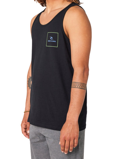 Rip Curl Corp Icon Sleeveless T-Shirt in Black