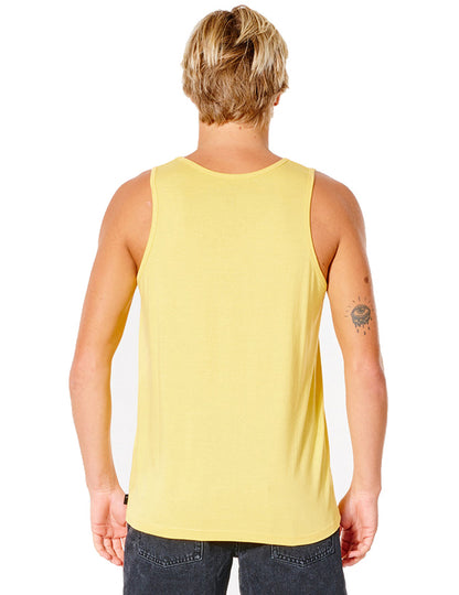 Rip Curl Corp Icon Sleeveless T-Shirt in Retro Yellow