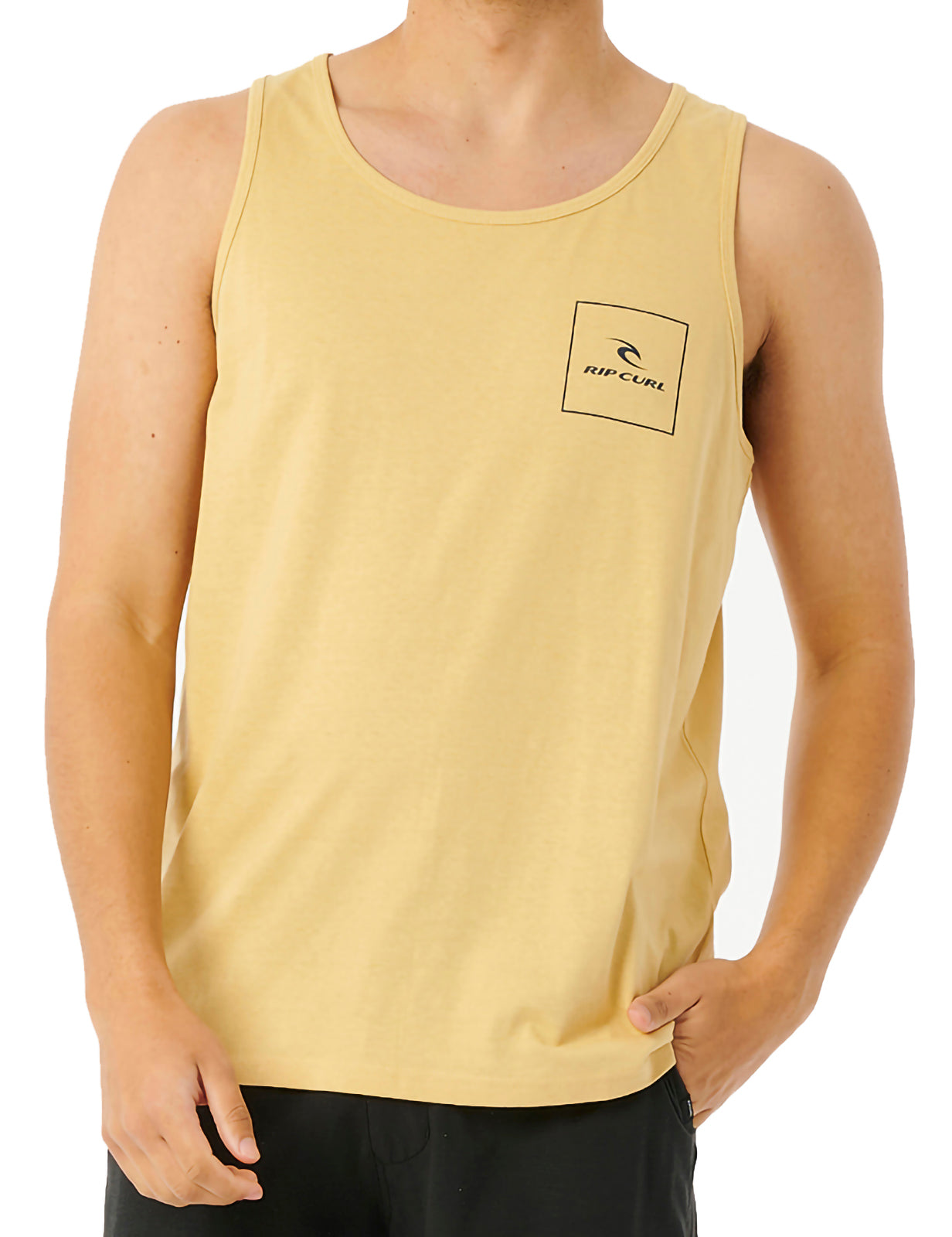 Rip Curl Corp Icon Sleeveless T-Shirt in Washed Yellow