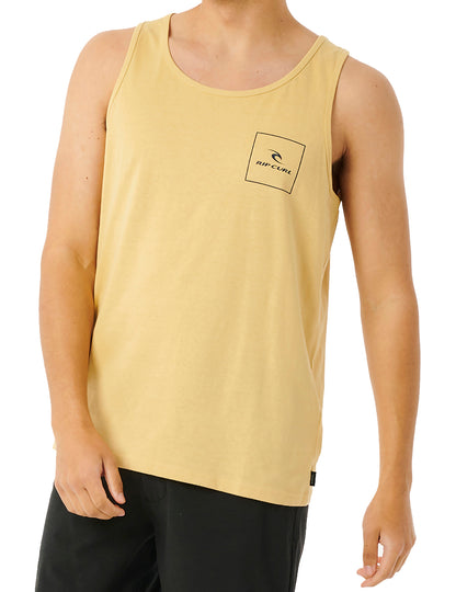 Rip Curl Corp Icon Sleeveless T-Shirt in Washed Yellow