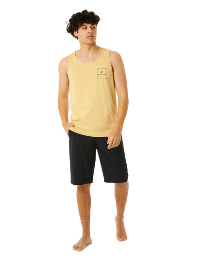 Rip Curl Corp Icon Sleeveless T-Shirt in Washed Yellow