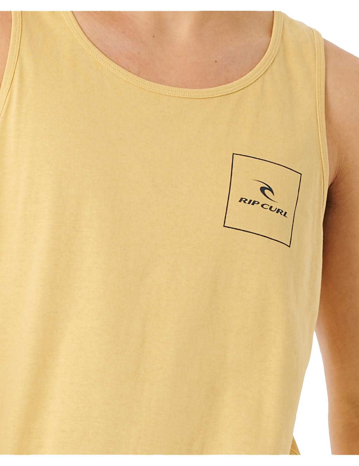 Rip Curl Corp Icon Sleeveless T-Shirt in Washed Yellow