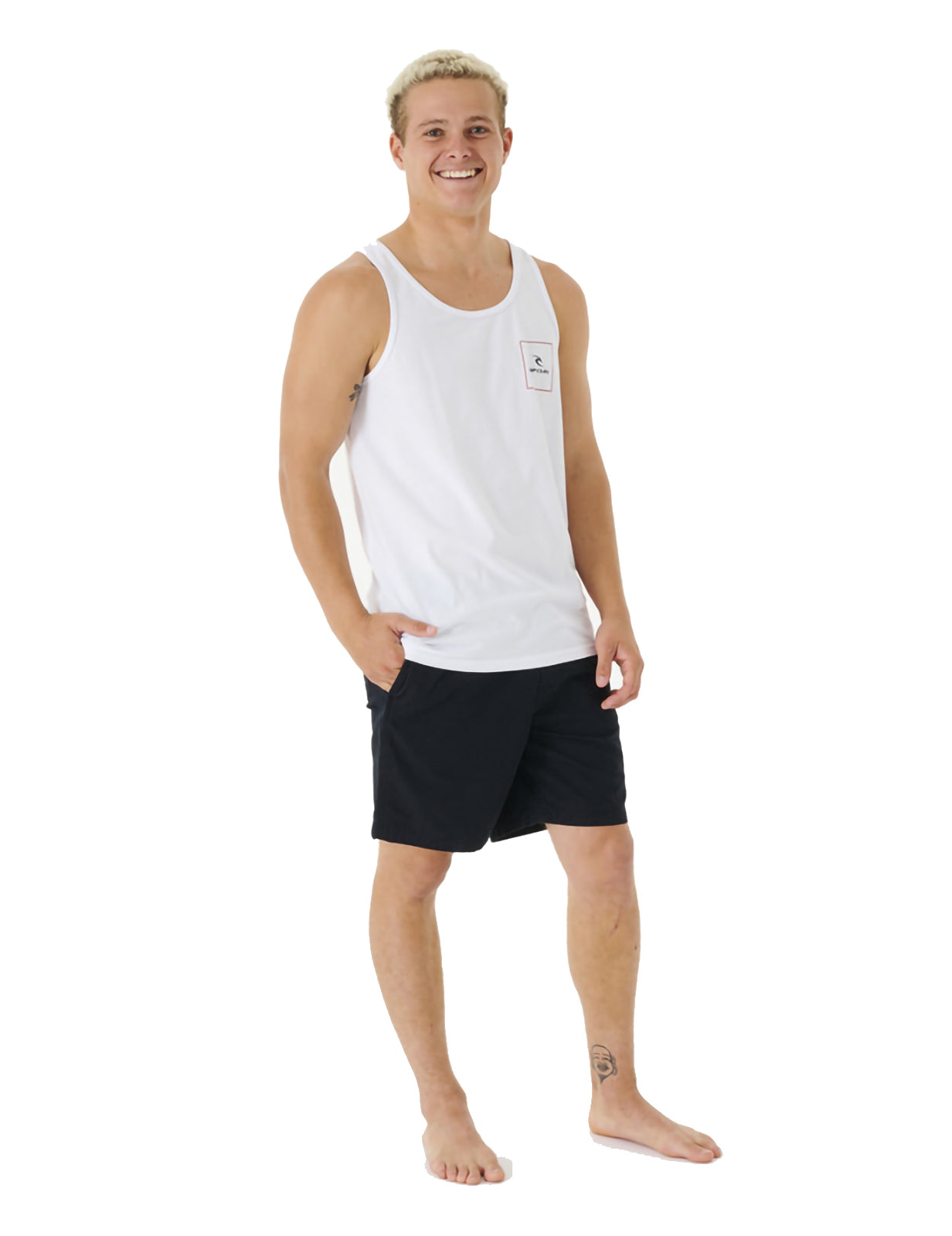 Rip Curl Corp Icon Sleeveless T-Shirt in White