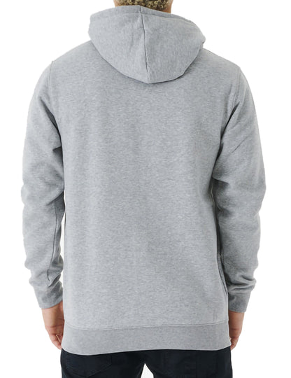 Rip Curl Corp Icon Zipped Hoody in Grey Marle