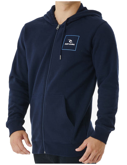 Rip Curl Corp Icon Zipped Hoody in Navy