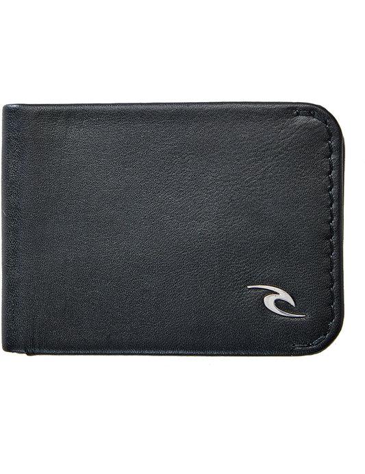 Rip Curl Corpo RFID Slim Leather Wallet in Black