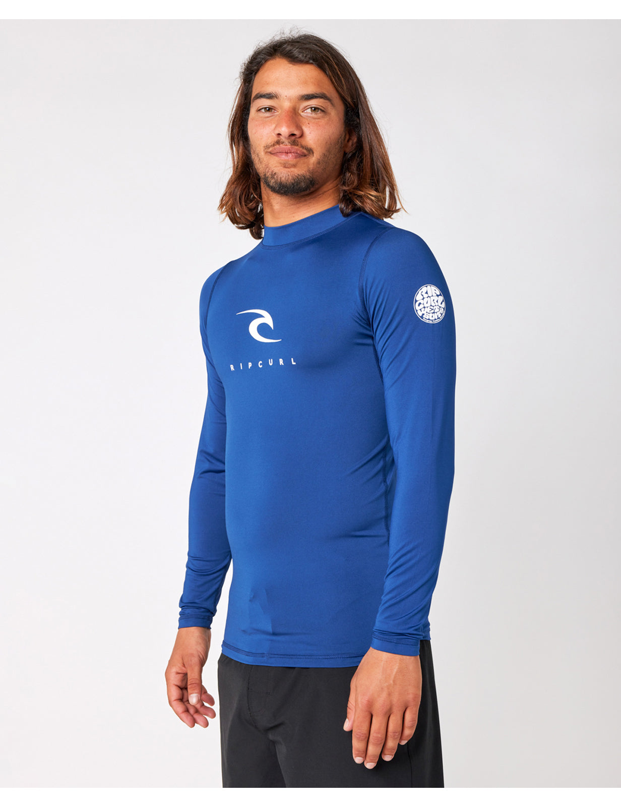 Rip Curl Corps Long Sleeve Rash Vest in Navy