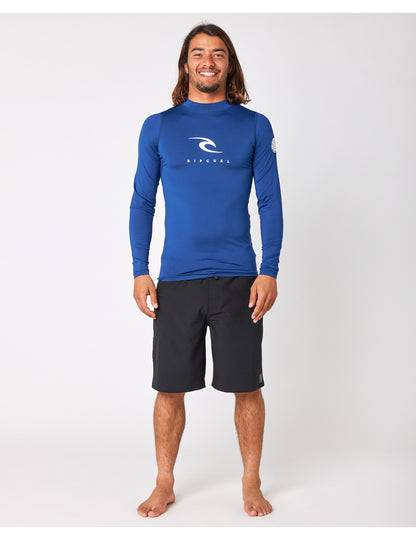 Rip Curl Corps Long Sleeve Rash Vest in Navy