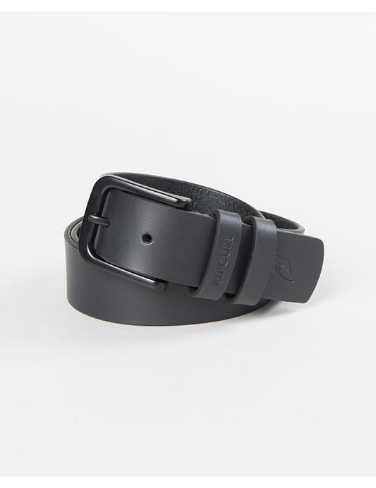 Rip Curl Cut Down Leather Belt in Black