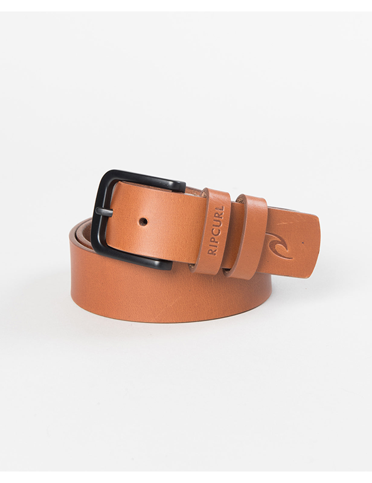 Rip Curl Cut Down Leather Belt in Tan