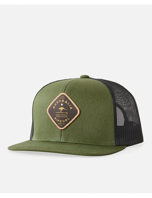 Rip Curl Destinations Curved Peak Cap in Olive