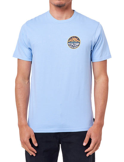 Rip Curl Down The Line Short Sleeve T-Shirt in Bells Blue