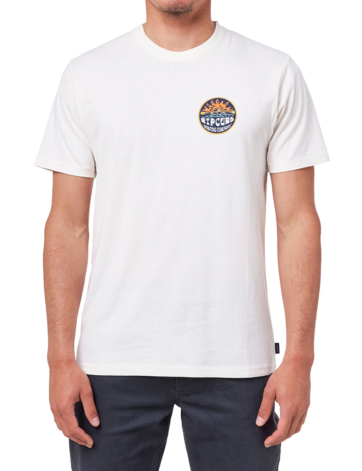 Rip Curl Down The Line Short Sleeve T-Shirt in Bone