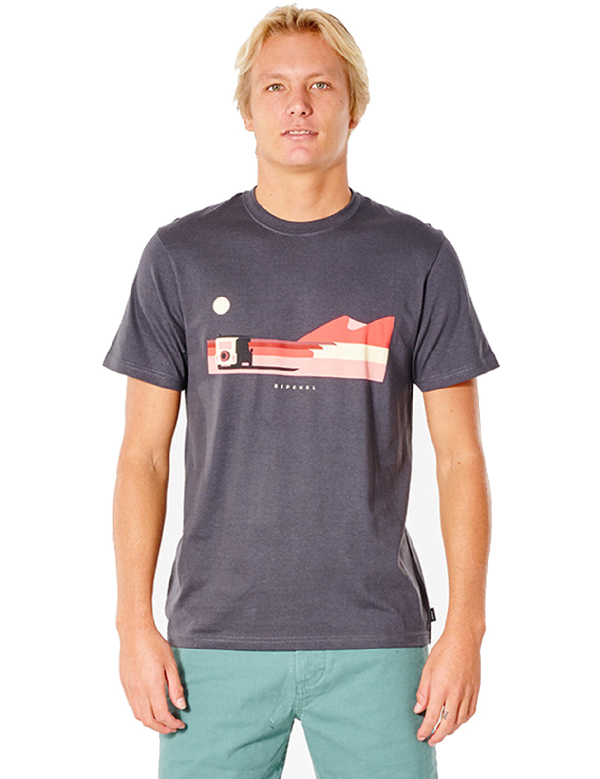 Rip Curl Drifter Short Sleeve T-Shirt in Washed Black