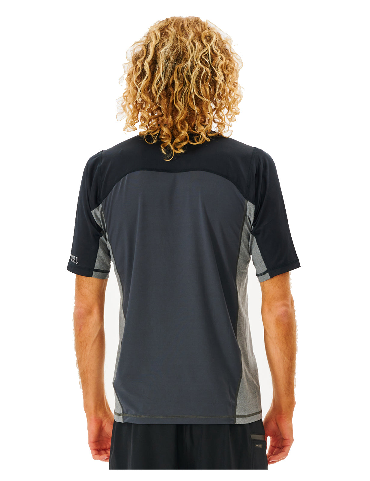 Rip Curl Drive Relaxed Short Sleeve Rash Vest in Black