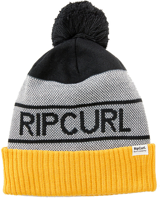 Rip Curl Eco Tall Bobble Hat in Mustard