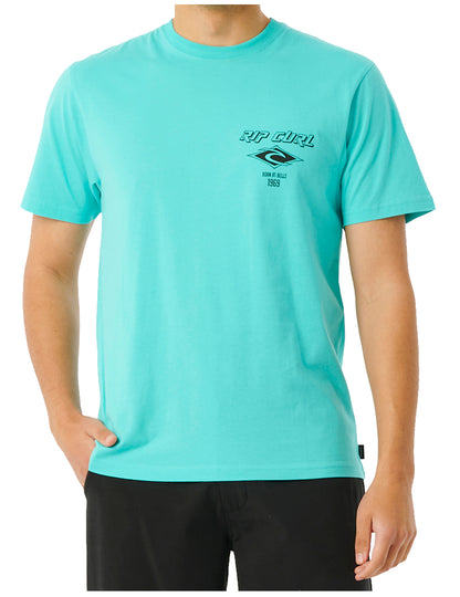 Rip Curl – Fade Out Icon – Kurzärmliges T-Shirt in Aqua