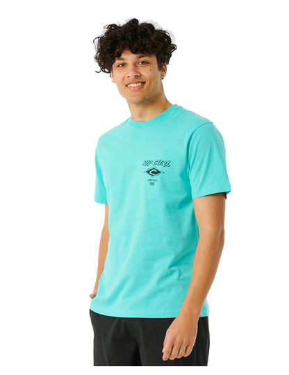 Rip Curl – Fade Out Icon – Kurzärmliges T-Shirt in Aqua