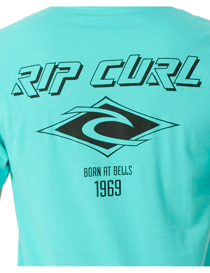 Rip Curl – Fade Out Icon – Kurzärmliges T-Shirt in Aqua