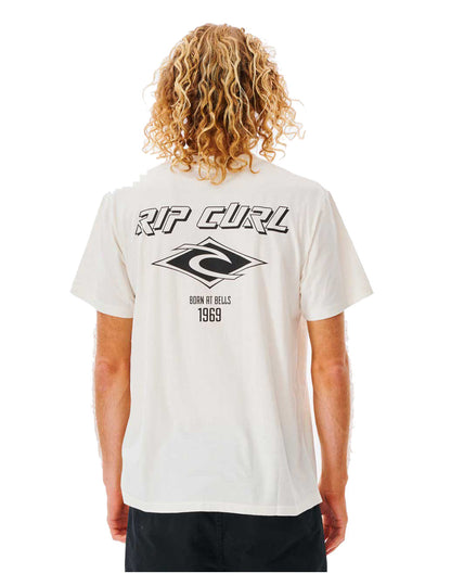 Rip Curl Fade Out Icon Short Sleeve T-Shirt in Bone