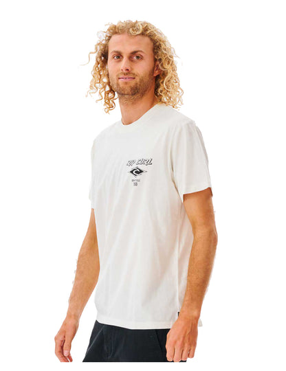 Rip Curl Fade Out Icon Short Sleeve T-Shirt in Bone