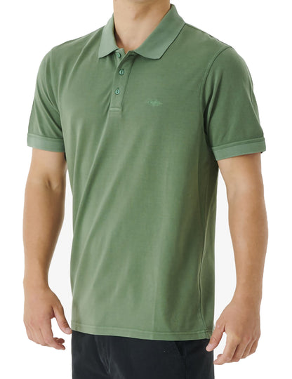 Rip Curl Faded Short Sleeve Polo Shirt in Jade