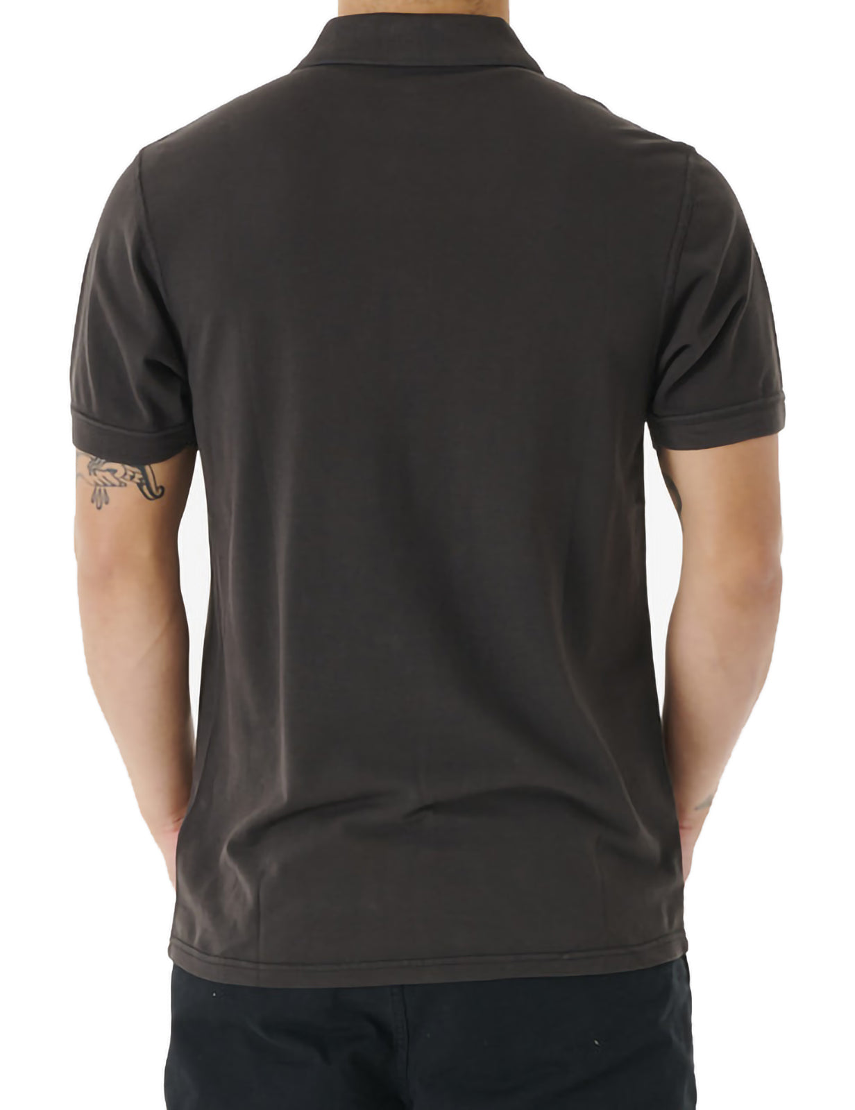 Rip Curl Faded Short Sleeve Polo Shirt in Washed Black