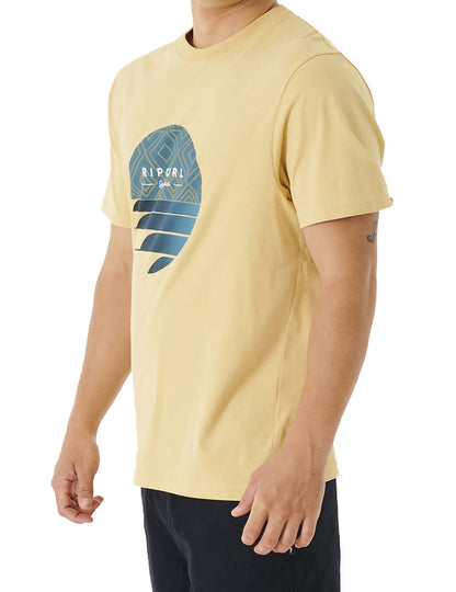 Rip Curl Fill Me Up Short Sleeve T-Shirt in Washed Yellow