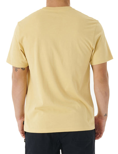 Rip Curl Fill Me Up Short Sleeve T-Shirt in Washed Yellow