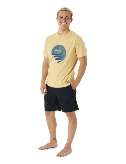 Rip Curl Fill Me Up Short Sleeve T-Shirt in Washed Yellow