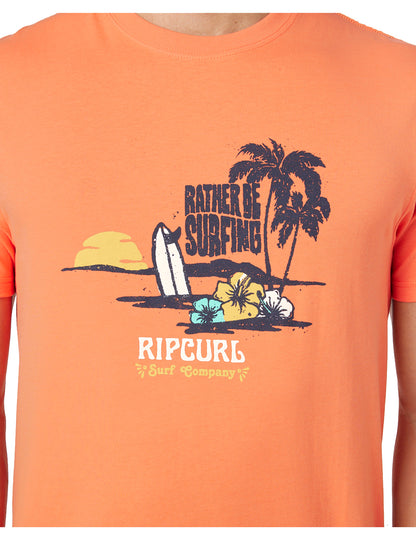 Rip Curl Framed Short Sleeve T-Shirt in Peach