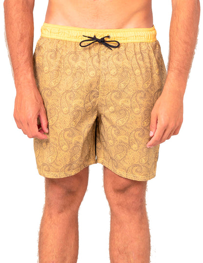 Rip Curl Granny Rug Volley Elasticated Boardshorts in Mustard