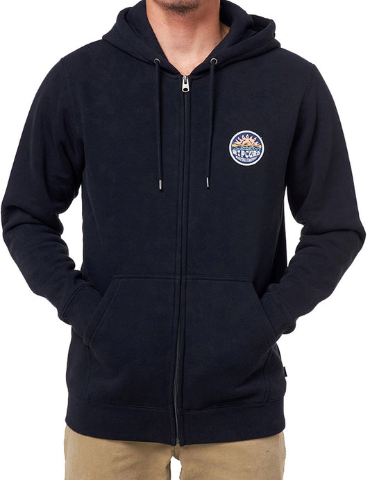 Rip Curl Horizion Zipped Hoody in Black