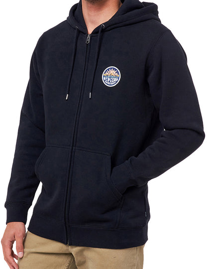 Rip Curl Horizion Zipped Hoody in Black