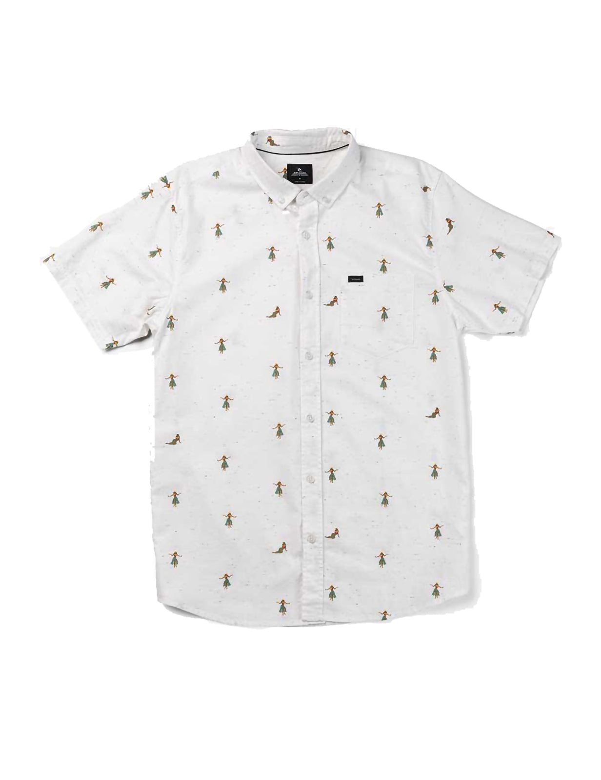 Rip Curl Hula Breach Short Sleeve Shirt in Off White