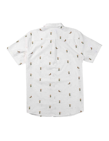 Rip Curl Hula Breach Short Sleeve Shirt in Off White