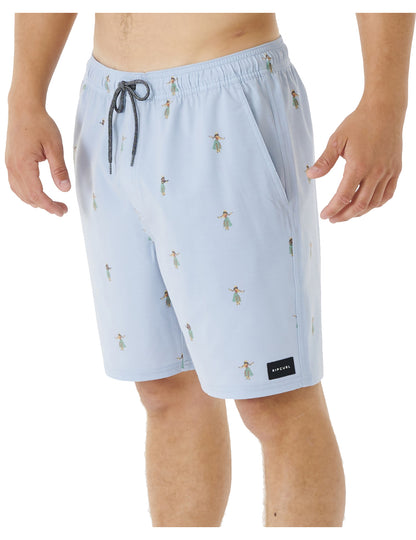 Rip Curl Hula Breach Volley Elasticated Boardshorts in Yucca