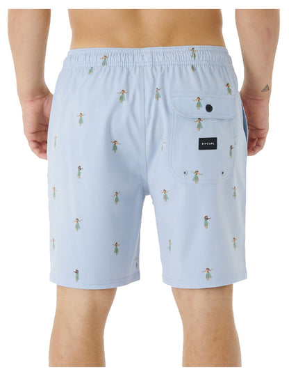 Rip Curl Hula Breach Volley Elasticated Boardshorts in Yucca