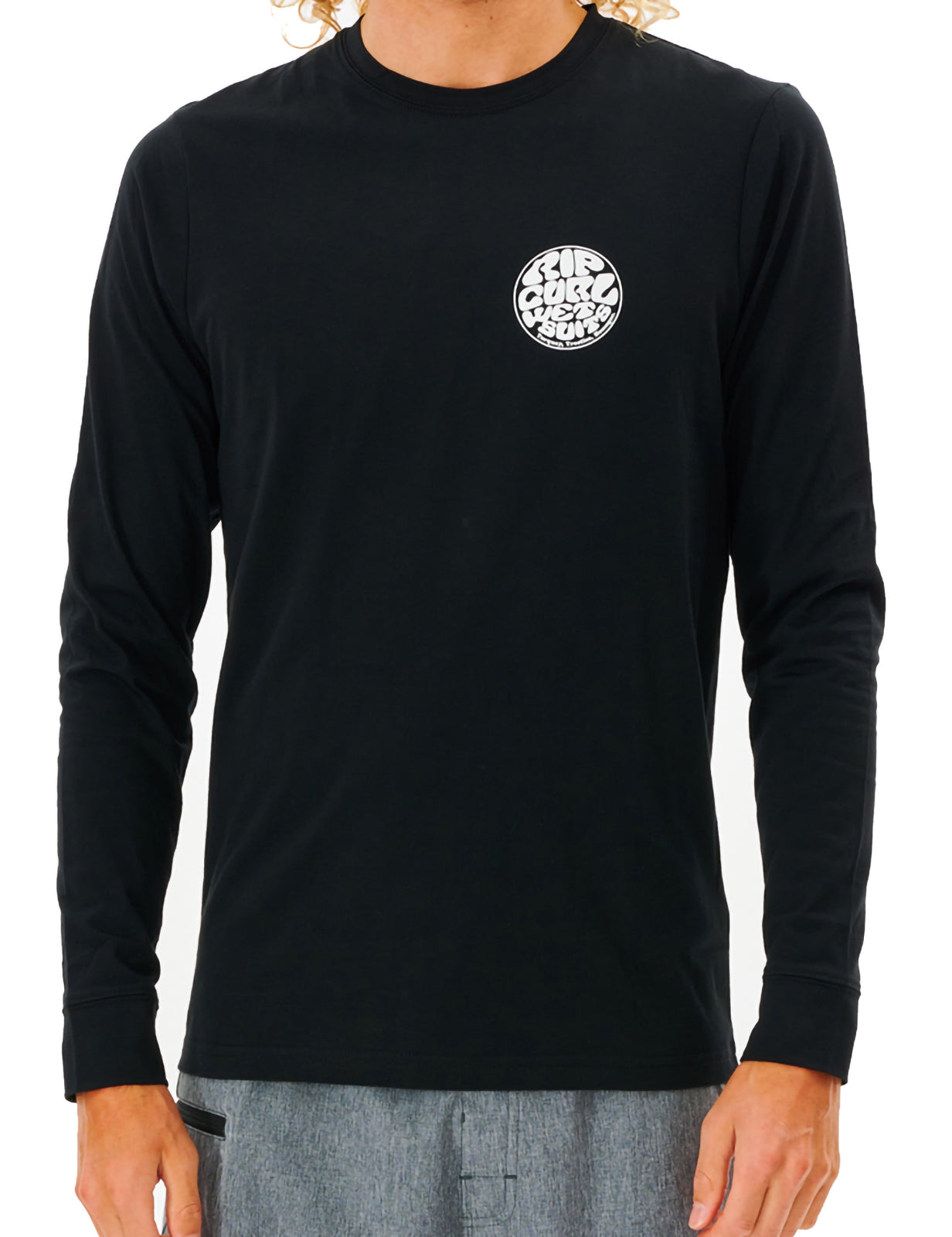 Rip Curl Icons Of Surf Long Sleeve Surf Tee in Black