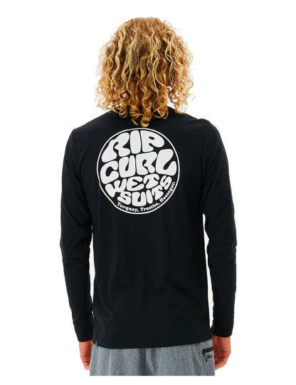 Rip Curl Icons Of Surf Long Sleeve Surf Tee in Black