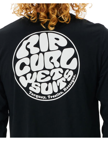 Rip Curl Icons Of Surf Long Sleeve Surf Tee in Black