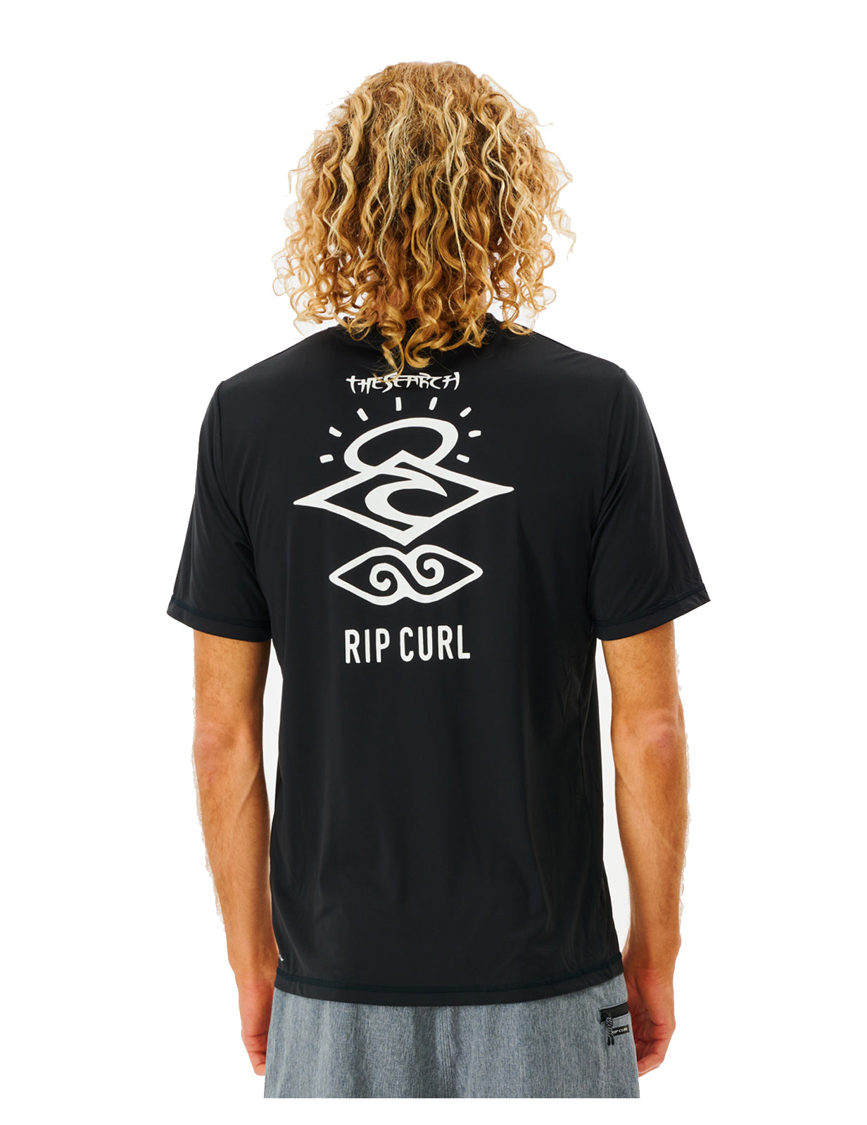 Rip Curl Icons Surflite Short Sleeve Surf Tee in Black